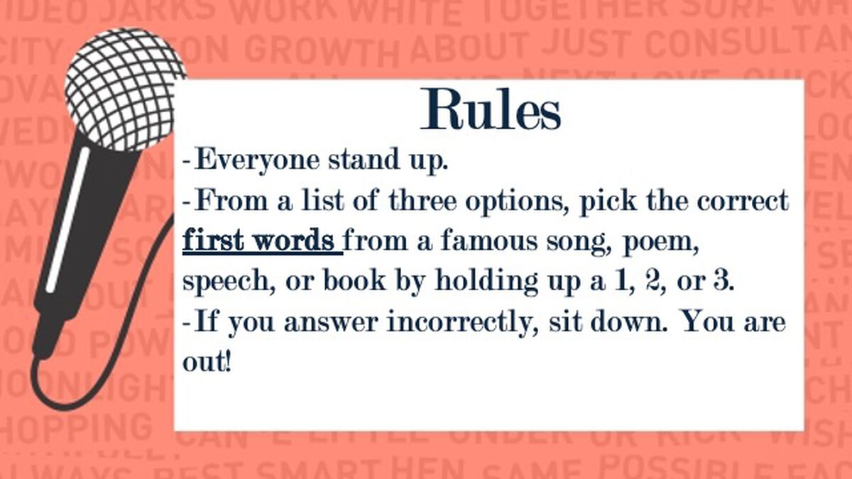 First Words image number null